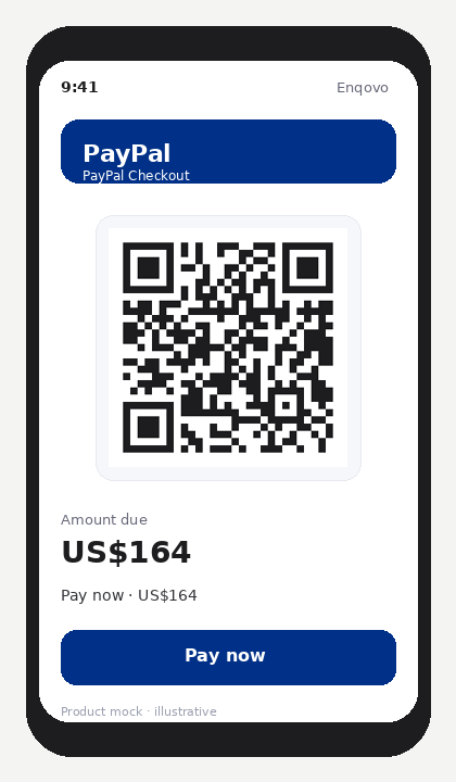 PayPal 結帳示意